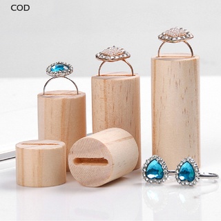 [COD] 5Pcs Ring Cone Wood Jewelry Display Ring Stand Storage Organiser Holder Tray HOT