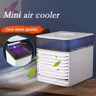 Ft-cod portátil aire acondicionado ventilador Mini Personal enfriador de aire 3 velocidades modo ventilador de mesa luz de noche entrada USB para el hogar oficina sala