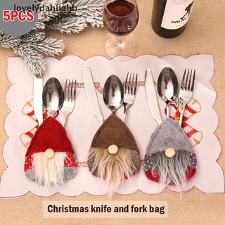 [i] santa sombrero de navidad bolsillo tenedor cuchillo cubiertos titular bolsa mesa cena decoración [caliente]
