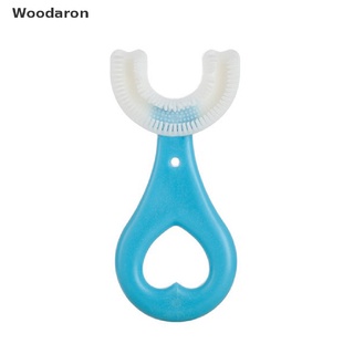[Woodaron] Cepillo de dientes en forma de U para bebé, 360 grados, limpieza de dientes suave, grado alimenticio