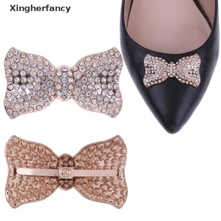 Xfmy 1Pc Rhinestone bowknot metal zapatos clip hebilla mujer zapato encanto accesorios caliente (1)
