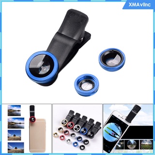 3 en 1 hd lente de teléfono móvil lente ojo de pez lente gran angular lente 10x macro lente kit