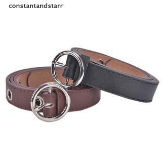 [CON] Moda Mujeres Grandes Agujeros Cinturones De Cuero PU Metal Pin Hebilla Cintura Cinturón SRA (4)