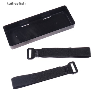 tuilieyfish 3pcs 1/10 1/8 rc coches plástico caja de batería soporte bandeja caja de almacenamiento de batería co