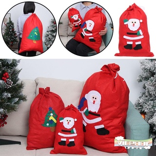 VICENORY-Bolsa De Caramelos Para Navidad , Diseño De Papá Noel Santa Claus