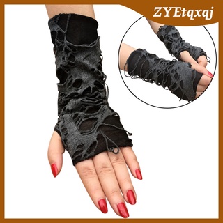 guantes punk sin dedos para mujer/guantes de rock/calentador de brazo/guantes de cosplay/fiesta de disfraces