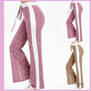 Pantalones casuales De algodón y lino bordados con piernas anchas Aertiqwe.Br