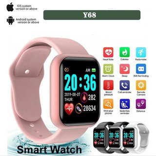 Reloj Inteligente Y68/D20 Foto en pantalla reloj Inteligente Android/iOS negro/Rosa/blanco/plateado