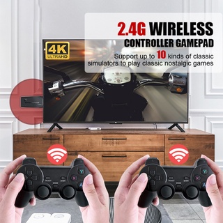 Video Game Consoles 4K 2.4G Wireless Retro Classic Gaming Gamepads TV Family Controller For PS1/GBA/MD 64GB
