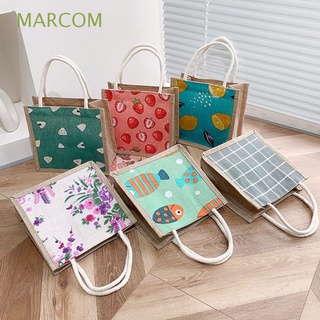 marcom lindo bolso de lona simple bolsa de picnic bolso portátil de viaje al aire libre japonés camping mujeres niños crossbody