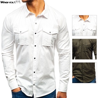 Windycat Camisa Casual Para hombre/Gola de pareja/Resistente a ropa Para Uso diario (1)