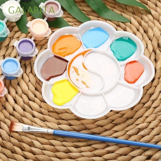 galarita pequeña paleta de colores blanco herramienta de pintura bandeja artista mini plástico arte alternativas acuarela pintura suministros/multicolor