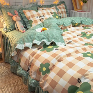 ¡reina Cadar!Conjuntos de ropa de cama sábanas cama falda INS estilo de cuatro piezas niña corazón princesa viento cubierto sábanas