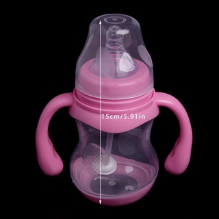 Cind 180ML de cuello ancho Anti-cólico bebé bebé leche alimentación pezón biberón aprender beber (5)