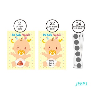 JEEP Baby Shower Raffle Card juego género Neutral tonta actividad para interruptores de hielo