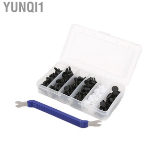 yunqi1 100 piezas de remaches sujetadores de empuje clips surtido con destornillador universal para el cuerpo del coche