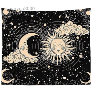 Loveyou3000 Yingdaer1 2021 nuevo árbol De la Vida del Sol y luna tapiz De luna hermosa psiquilico Sol y luna tapiz negro decoración De Interiores De pared colgante