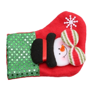 árbol de navidad colgando medias mini calcetín santa claus caramelo bolsa de regalo