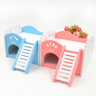 Hamster Hideout House Mini Hamster Exercise Toy Small Animal House with Ladder Exercise Play Toys Mouse Rat Small Animals