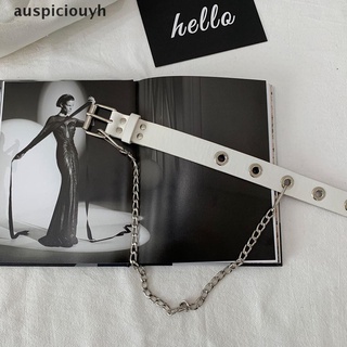 (waterheaed) mujer punk cadena moda cinturón ajustable cintura con ojales cadena cinturón simple en venta (2)