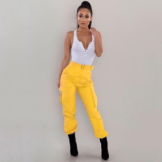 Casual fashion ladies solid color jumpsuit (no belt) Europe and America (1)