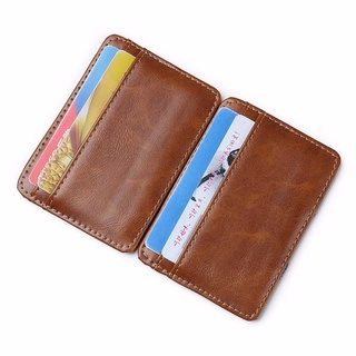 Preston Mini cartera de cuero pequeña bolsa de dinero titular de la tarjeta de crédito Ultra delgado de los hombres de la tarjeta de banco delgado de alta calidad bolso/Multicolor (7)