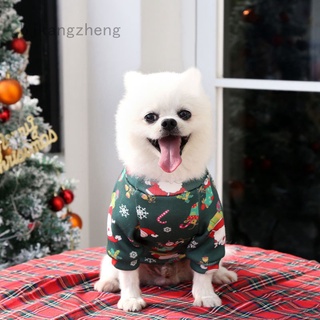 Disfraz de perro de navidad con patrón de papá noel, ropa para mascotas, ropa cálida de invierno, trajes de navidad para vacaciones, pequeños perros medianos, gatos, cachorros, Cosplay (1)