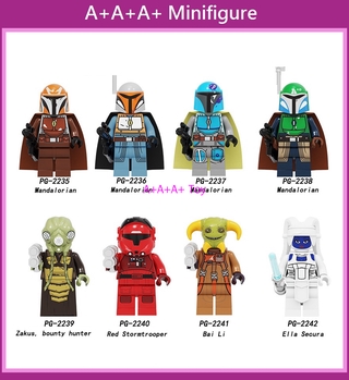 lego minifigures pg8282 star wars the mandalorian red stormtrooper blio bloques de construcción juguetes