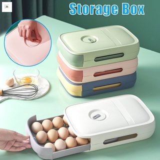 caja de almacenamiento de huevos para refrigerador con calendario fresco, tipo cajón, caja de huevos, contenedor de ahorro de huevos