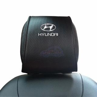 1 pieza Hyundai asiento de coche reposacabezas Protector de fundas de coche emblema Anti-sucio de cuero funda de almohada cojín asiento de vehículo modificación Interior suministros
