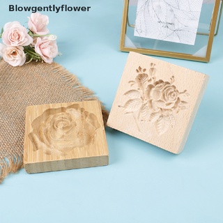 blowgentlyflower cortador de galletas provance rose cookie sello molde de madera sello decoración bgf (5)