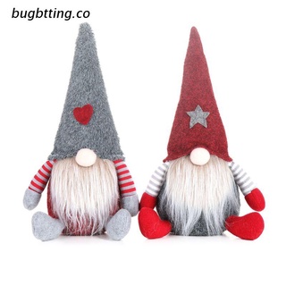 bugbtting navidad hecho a mano sueco gnome santa sentado muñeca de peluche adornos de navidad vacaciones casa fiesta decoración de los niños juguete regalo
