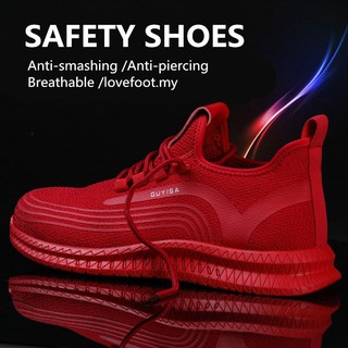 listo stock zapatos de seguridad de los hombres casual zapatos de trabajo anti-aplastamiento anti-piercing zapatos protectores zapatos deportivos