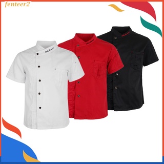 (cod)) Chaqueta/abrigo De Chef transpirable/ligera/Manga corta/ Uniforme De Chef De cocina-5 tamaños Para