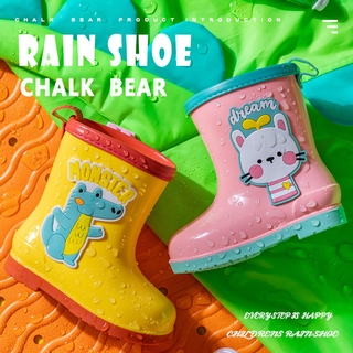 Lindo conejo zapatos de agua de los niños botas de lluvia niñas antideslizante goma zapatos de lluvia niño botas impermeables
