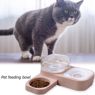 2 en 1 pet alimentador automático de alimentos tazón perros gatos fuente de agua contenedor