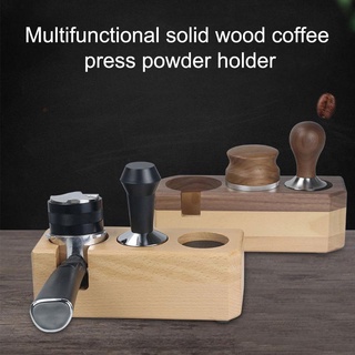 soporte de prensa de café titular de la manija de madera maciza prensadora de polvo máquina polvo polvo café p8j8 (5)