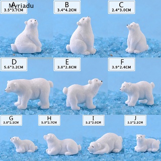 [Myriadu] Oso polar Mini Hada Miniatura Adorno De Jardín Decoración Maceta Accesorios De Manualidades .