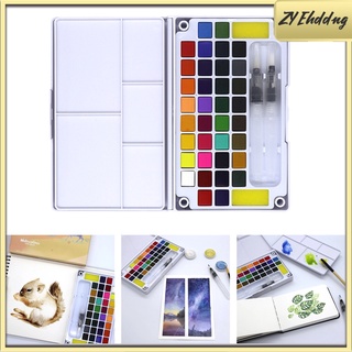 36 colores sólido acuarela conjunto de pintura artes pintura pigmentos paleta pluma kit