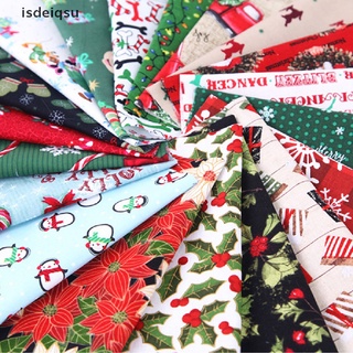 isdeiqsu 5/10pc navidad diy tela de algodón paquetes de costura cuadrado patchwork precortado chatarra co (9)