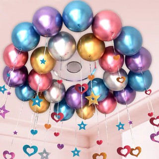 5/10/12 pulgadas de alta calidad globo de metal confesión globo de metal color brillante globo de látex cumpleaños boda sala de fiesta decoración de escenario