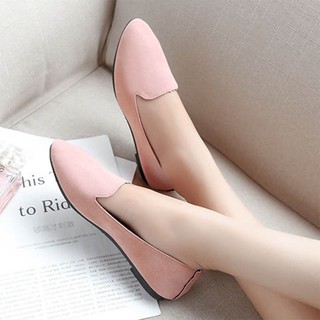 Sweetc Kasut Perempuan más tamaño (34-42) mujer zapatos planos Casual moda gamuza plana trabajo pisos (3)