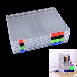 Caja de almacenamiento transparente A4, plástico transparente, papel de documento, archivo nuevo, (1)