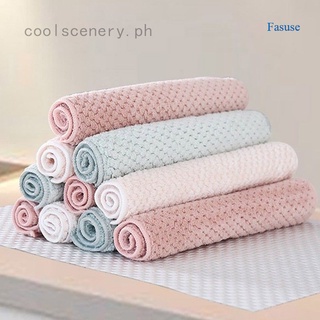 Fashionhouses toalla de cocina para el hogar Super absorbente paño de limpieza para fregadero de lana de Coral venta