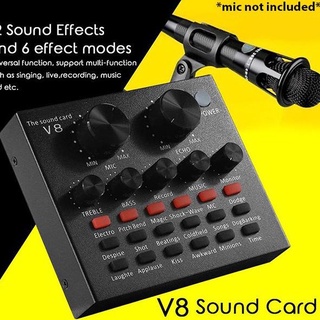 Tarjeta de sonido V8 Singing Live Soundcard mezclador de Audio externo micrófono hoy (3)