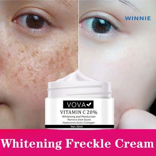 [Winnie] 30ml Freckle Cream Vitamin C 20 Remove Dark Spots Portable C20 Whitening Freckle Spot Cream for Female