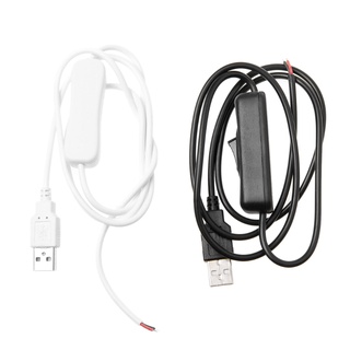 5v USB macho Jack 2 pines 2 alambre Cable de carga de alimentación Cable DIY 1m Cable con interruptor