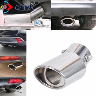 Chink DIY silenciador tubo fácil de instalar de acero inoxidable de escape de coche cola de reajuste accesorios práctica parte cromo decoración del coche curvado tubo de escape