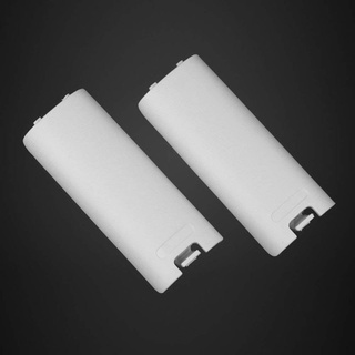 paquete de 10 fundas de batería de repuesto blanco para nintendo wii control remoto (2)