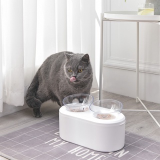 Gato Tazón Doble Automático Beber Suministros De Alimentos Mascota Perro Plástico Cuello Protector De Uso